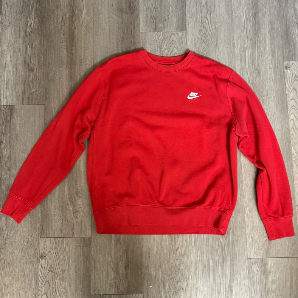 Nike Men's Bold Red Crewneck Sweater